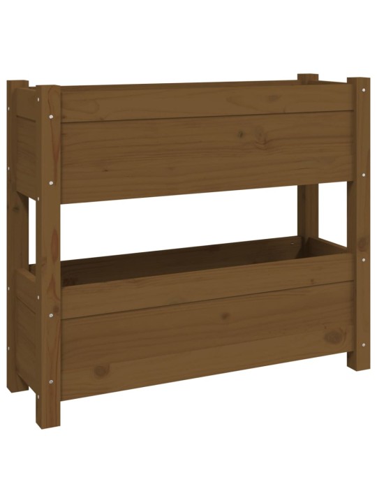Truhlík medově hnědý 77 x 25 x 66 cm masivní borové dřevo