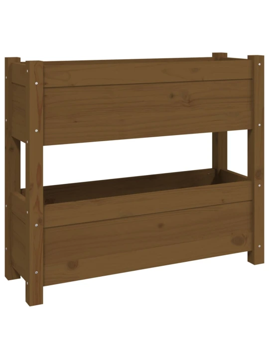 Truhlík medově hnědý 77 x 25 x 66 cm masivní borové dřevo