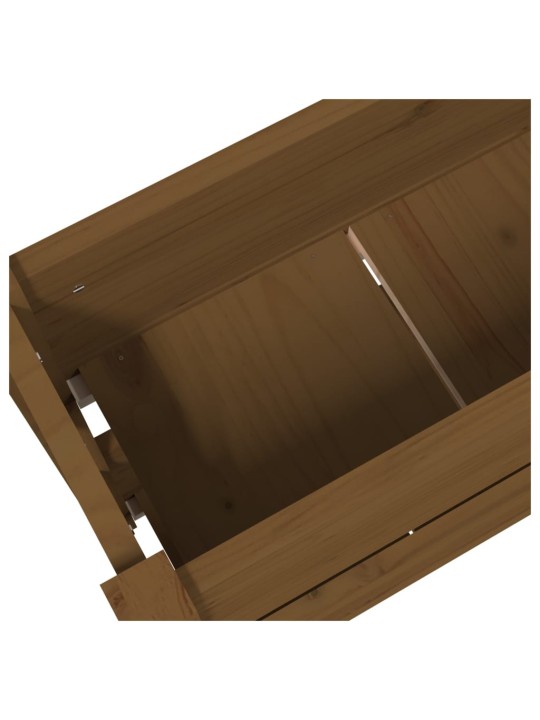 Truhlík medově hnědý 77 x 25 x 66 cm masivní borové dřevo
