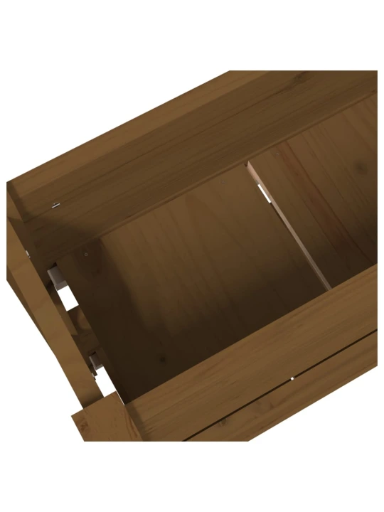 Truhlík medově hnědý 77 x 25 x 66 cm masivní borové dřevo