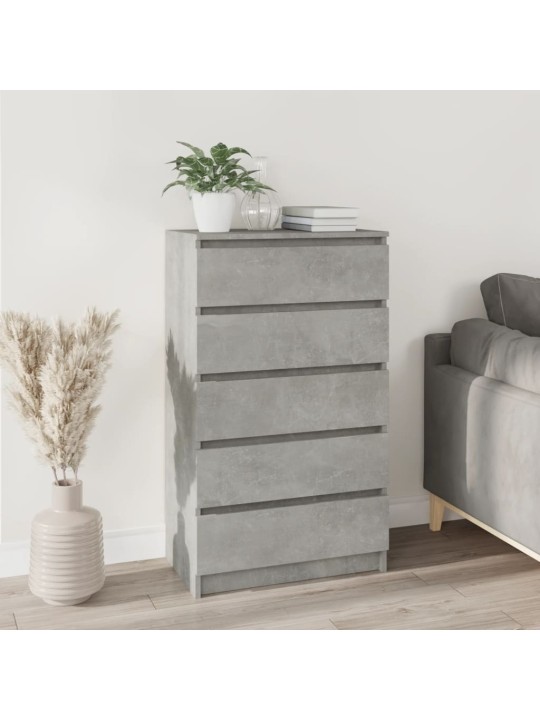 Zásuvková skříňka betonově šedá 60x36x103 cm kompozitní dřevo