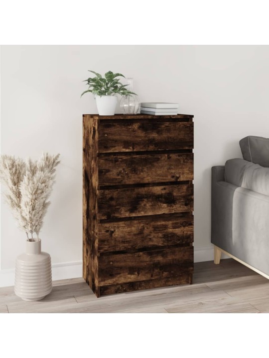 Zásuvková skříňka kouřový dub 60 x 36 x 103 cm kompozitní dřevo