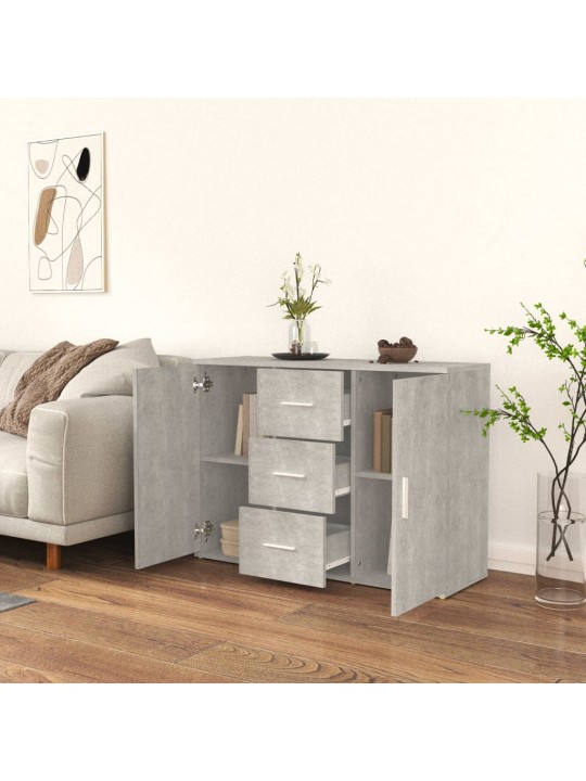 Příborník betonově šedý 91x29,5x65 cm kompozitní dřevo