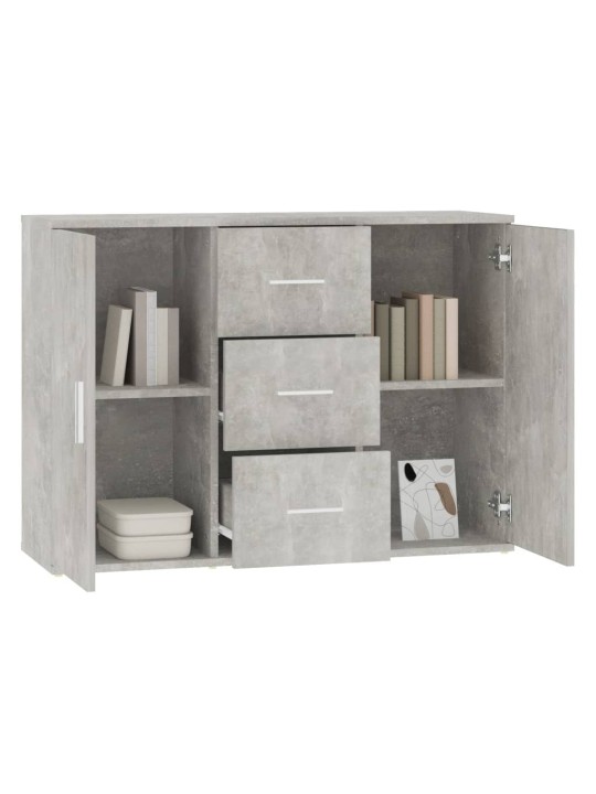 Příborník betonově šedý 91x29,5x65 cm kompozitní dřevo