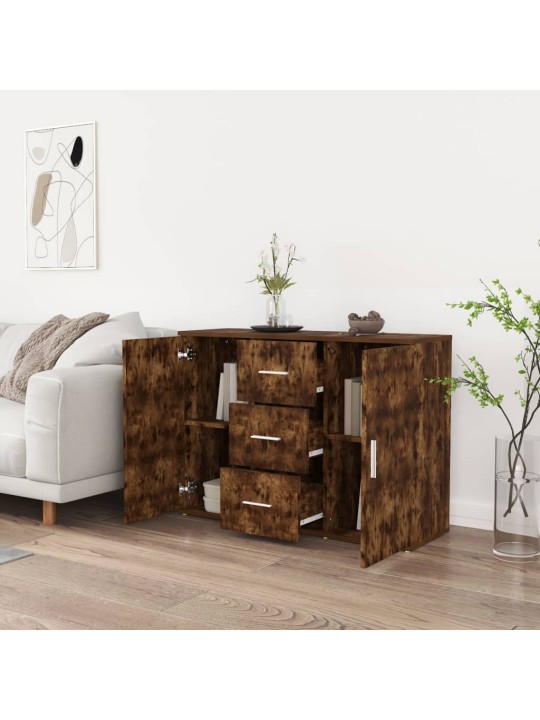 Příborník kouřový dub 91 x 29,5 x 65 cm kompozitní dřevo