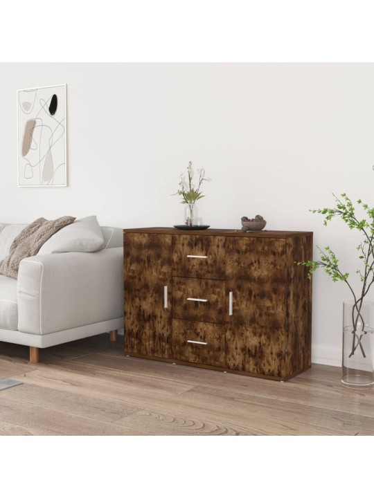 Příborník kouřový dub 91 x 29,5 x 65 cm kompozitní dřevo