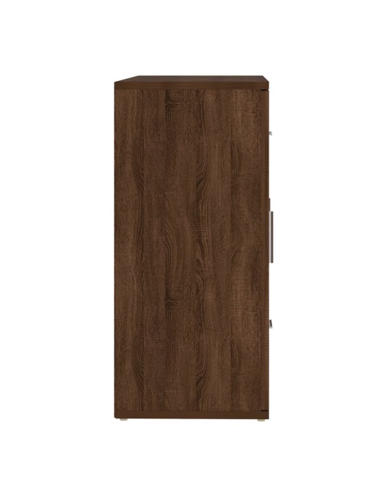 Příborník hnědý dub 91 x 29,5 x 65 cm kompozitní dřevo