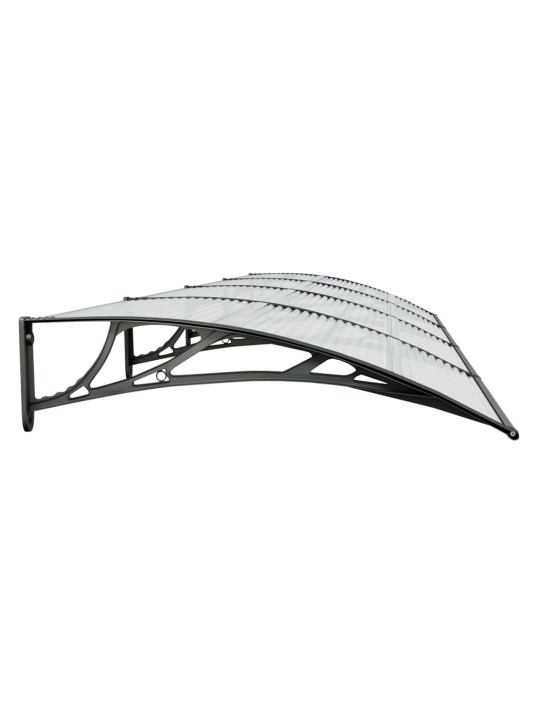 Vchodová stříška černá 400 x 100 cm polykarbonát