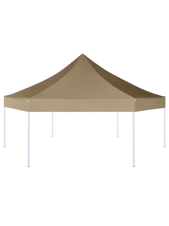 Šestihranný pop-up skládací party stan 3,6x3,1 m taupe 220 g/m²
