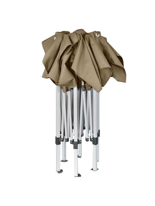 Šestihranný pop-up skládací party stan 3,6x3,1 m taupe 220 g/m²