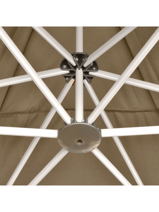 Šestihranný pop-up skládací party stan 3,6x3,1 m taupe 220 g/m²