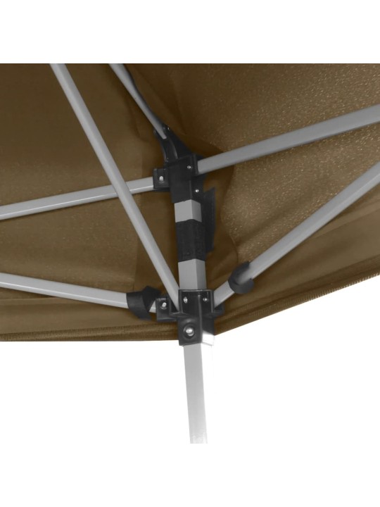 Šestihranný pop-up stan s bočnicemi 3,6 x 3,1 m taupe 220 g/m²