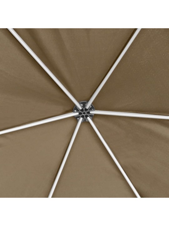 Šestihranný pop-up stan s bočnicemi 3,6 x 3,1 m taupe 220 g/m²