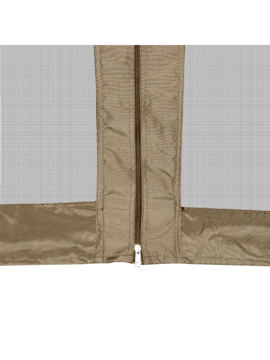 Šestihranný pop-up stan s bočnicemi 3,6 x 3,1 m taupe 220 g/m²