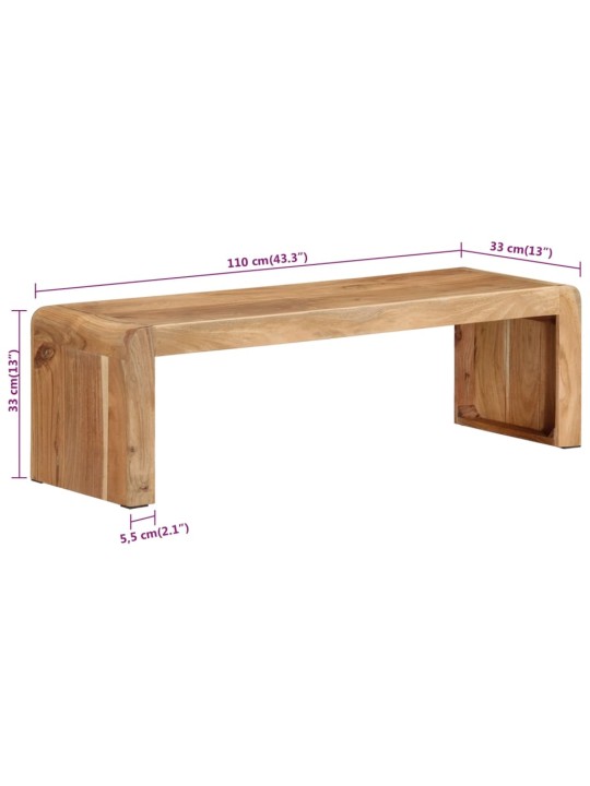 Tv stolek 110 x 33 x 33 cm masivní akáciové dřevo