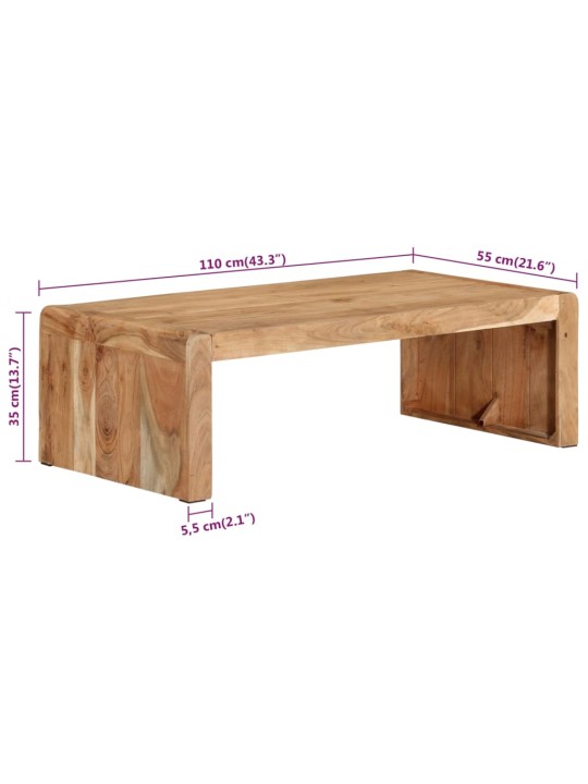 Konferenční stolek 110 x 55 x 35 cm masivní akáciové dřevo