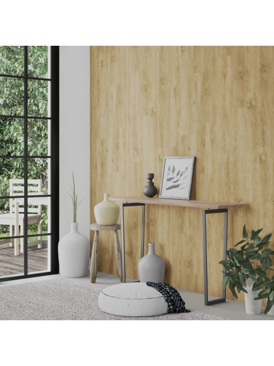 Nástěnné panely vzhled dřeva hnědé PVC 2,06 m²