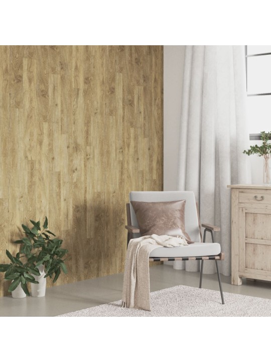 Nástěnné panely vzhled dřeva hnědé PVC 2,06 m²