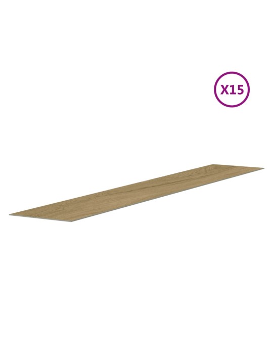 Nástěnné panely vzhled dřeva hnědé PVC 2,06 m²