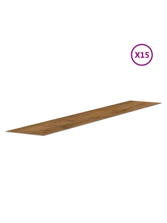 Nástěnné panely vzhled dřeva hnědé PVC 2,06 m²