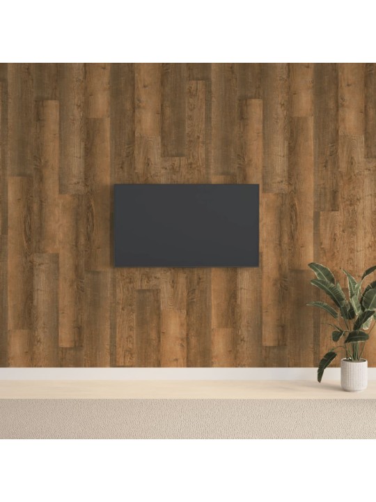 Nástěnné panely vzhled dřeva hnědé PVC 2,06 m²