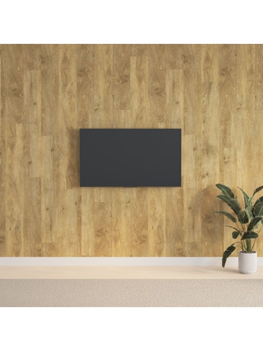 Nástěnné panely vzhled dřeva hnědé PVC 2,06 m²