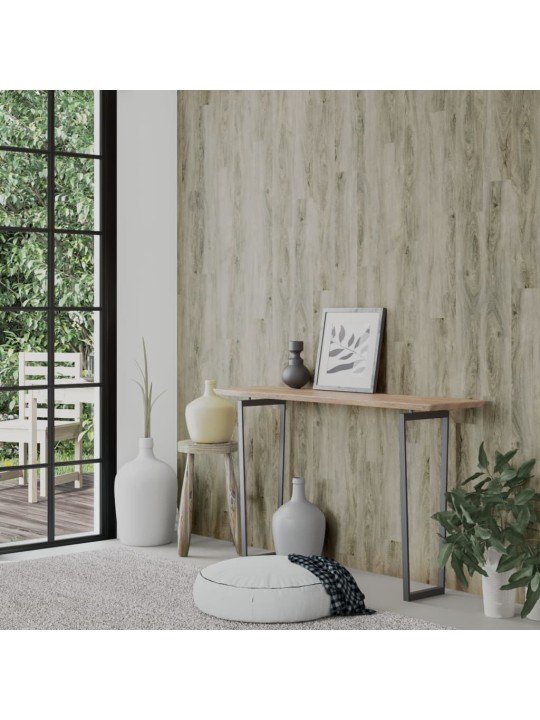Nástěnné panely vzhled dřeva šedé PVC 2,06 m²