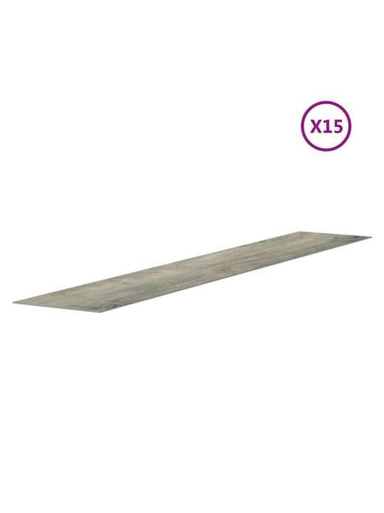Nástěnné panely vzhled dřeva šedé PVC 2,06 m²