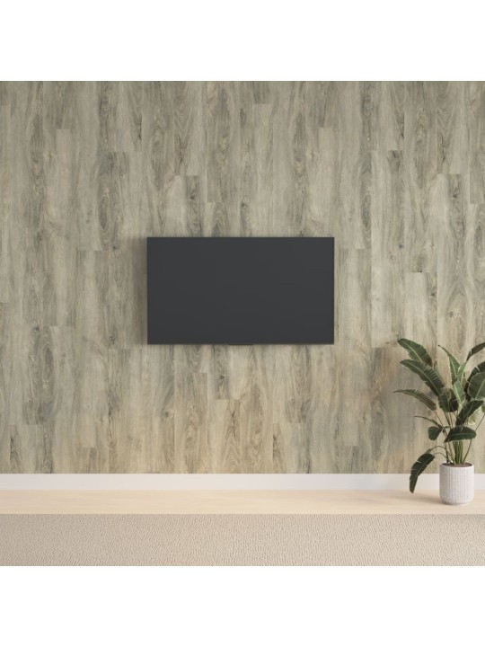Nástěnné panely vzhled dřeva šedé PVC 2,06 m²