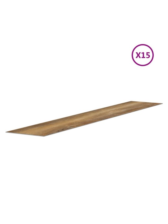 Nástěnné panely vzhled dřeva hnědé PVC 2,06 m²