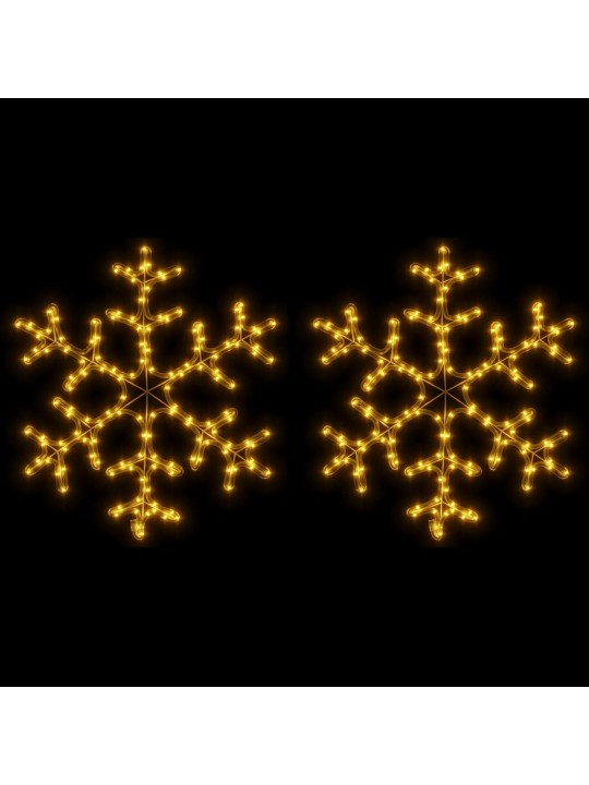 Vánoční sněhové vločky 2 ks s teplými bílými led 59 x 59 cm
