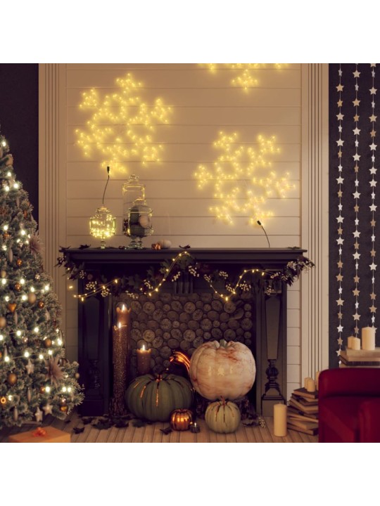 Vánoční sněhové vločky 2 ks s teplými bílými led 59 x 59 cm