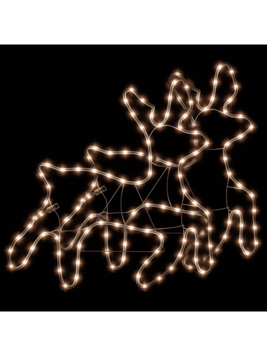 Vánoční sobi s teplými bílými LED 57 x 55 x 4,5 cm