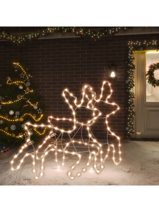Vánoční sobi s teplými bílými LED 57 x 55 x 4,5 cm