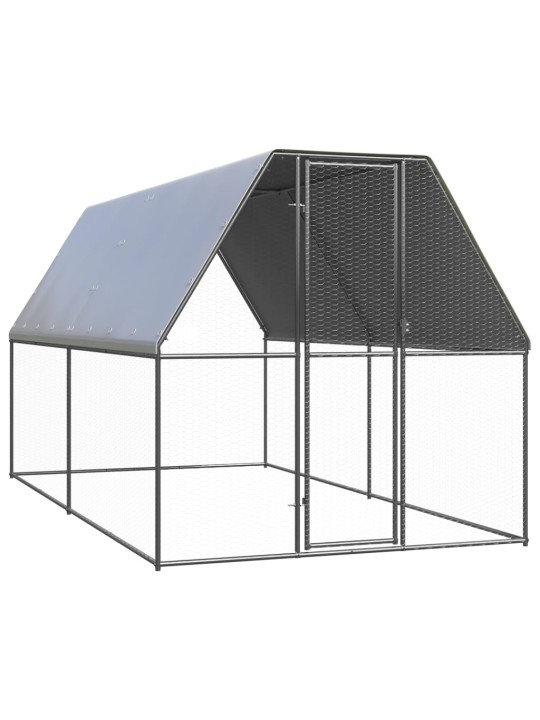 Venkovní klec pro kuřata 2x4x2 m pozinkovaná ocel