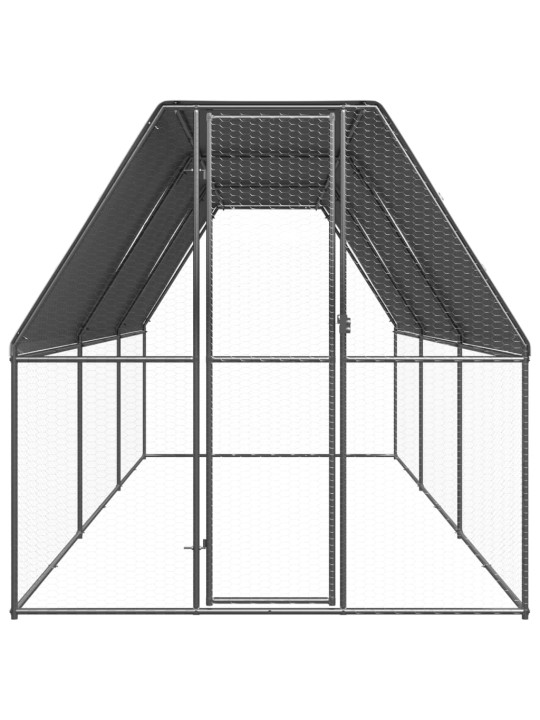 Venkovní klec pro kuřata 2 x 6 x 2 m pozinkovaná ocel