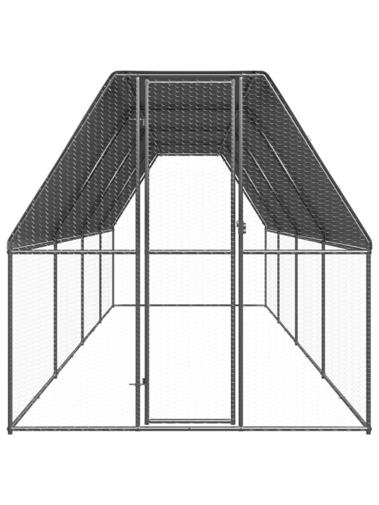 Venkovní klec pro kuřata 2x8x2 m pozinkovaná ocel