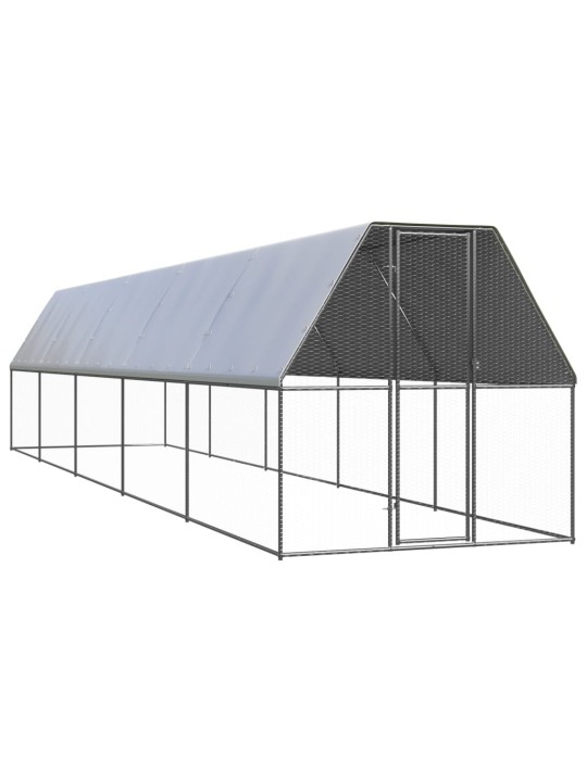 Venkovní klec pro kuřata 2x10x2 m pozinkovaná ocel