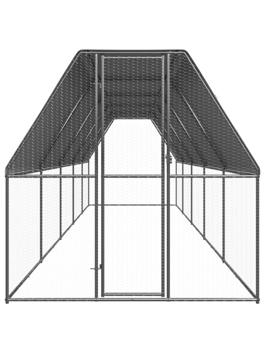 Venkovní klec pro kuřata 2x10x2 m pozinkovaná ocel