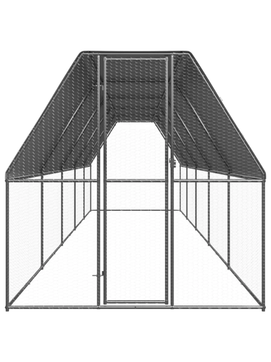 Venkovní klec pro kuřata 2x10x2 m pozinkovaná ocel