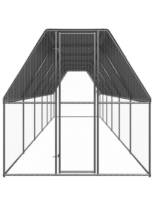 Venkovní klec pro kuřata 2x12x2 m pozinkovaná ocel
