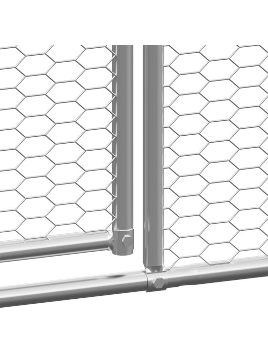 Venkovní klec pro kuřata 2x12x2 m pozinkovaná ocel