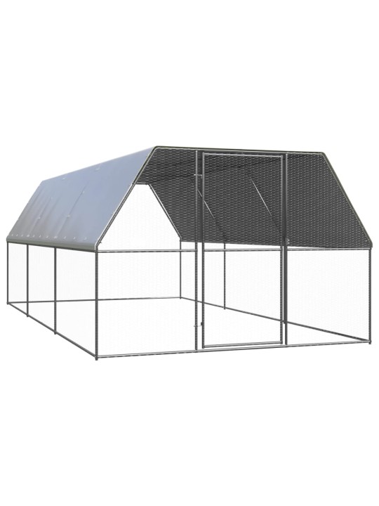 Venkovní klec pro kuřata 3x6x2 m pozinkovaná ocel