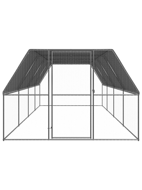 Venkovní klec pro kuřata 3 x 8 x 2 m pozinkovaná ocel