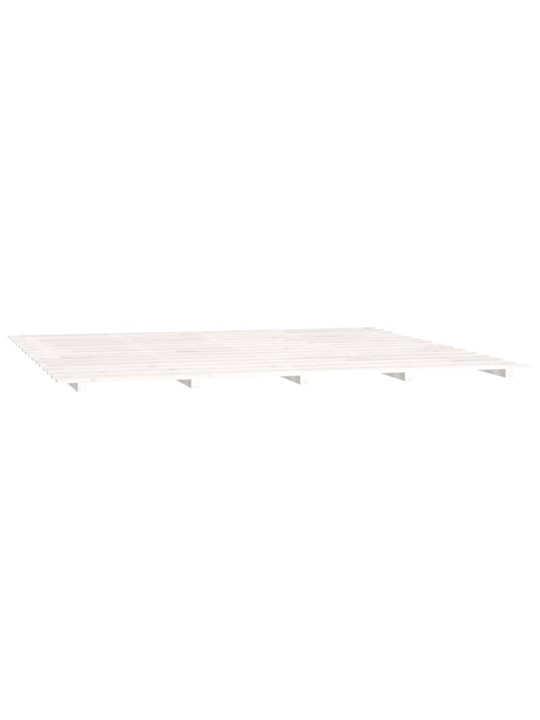 Rám postele bílý 180 x 200 cm masivní borové dřevo