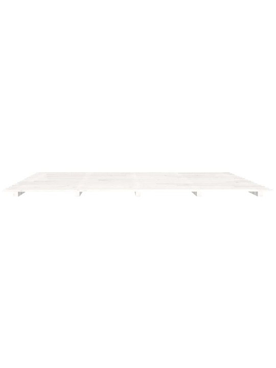 Rám postele bílý 180 x 200 cm masivní borové dřevo