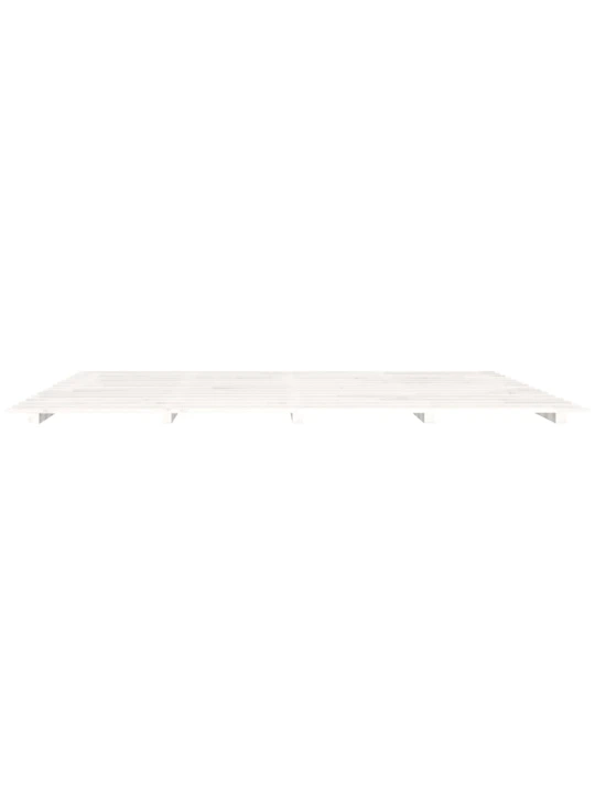 Rám postele bílý 180 x 200 cm masivní borové dřevo
