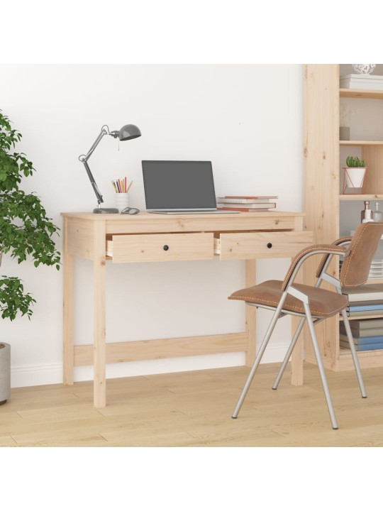 Psací stůl se zásuvkami 100 x 50 x 78 cm masivní borové dřevo