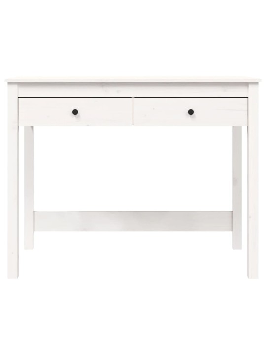 Psací stůl se zásuvkami bílý 100x50x78 cm masivní borové dřevo
