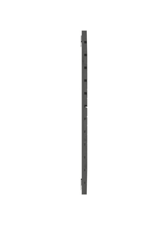 Nástěnné čelo postele šedé 106x3x91,5 cm masivní borové dřevo